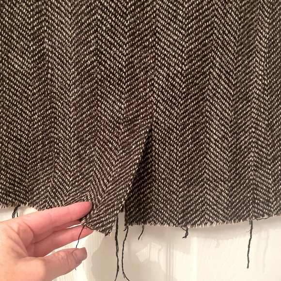 Brown Wool-blend Tweed Skirt - Picture 4 of 7